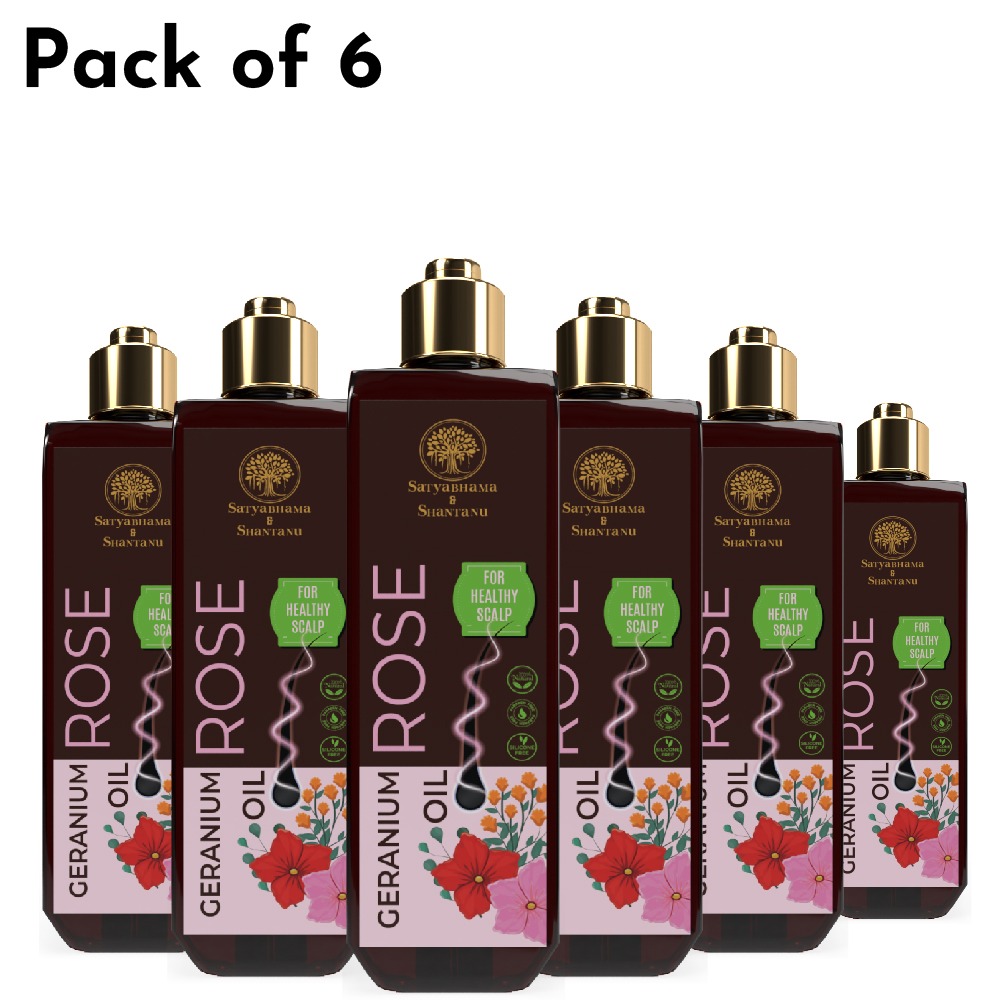 Geranium Rose Hair Oil (200 ml) Pack Of 6